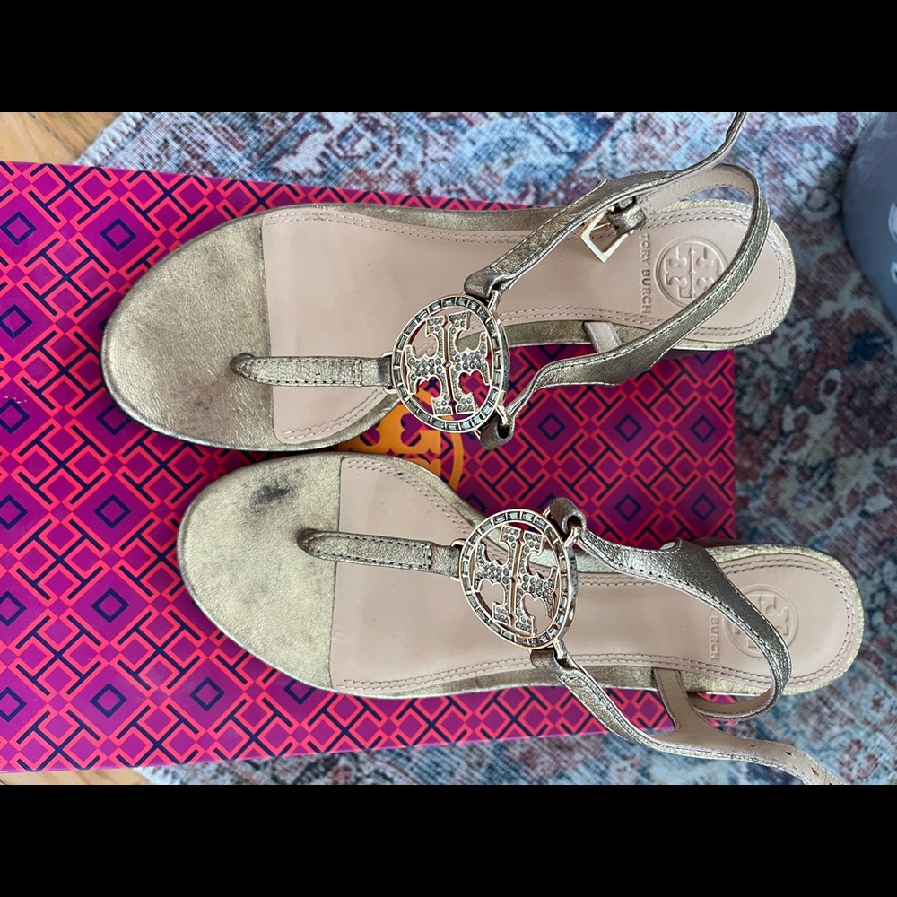 Tory Burch Gold Sandals